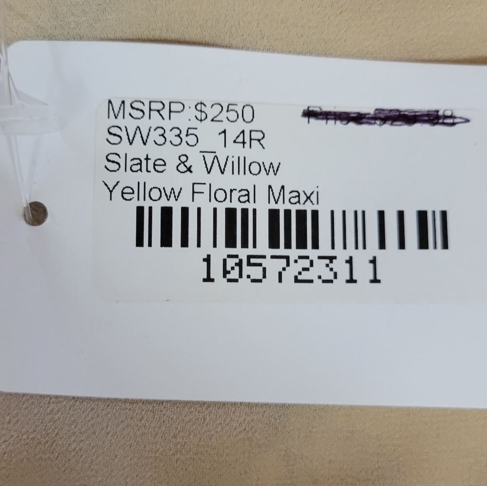 Slate & Willow chiffon layered maxi dress.  DESIGNER. MSRP $250 - Picture 6 of 7